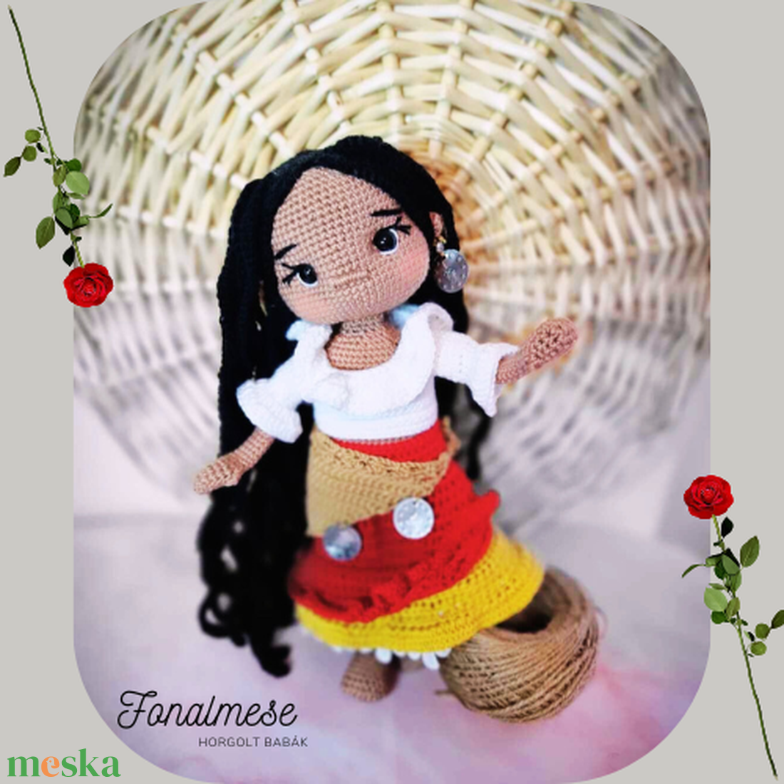 Horgolt baba, horgolás, amigurumi, roma lány baba - játék & sport - plüssállat & játékfigura - ember - Meska.hu Horgolt baba, horgolás, amigurumi, roma lány baba - játék & sport - plüssállat & játékfigura - ember - Meska.hu