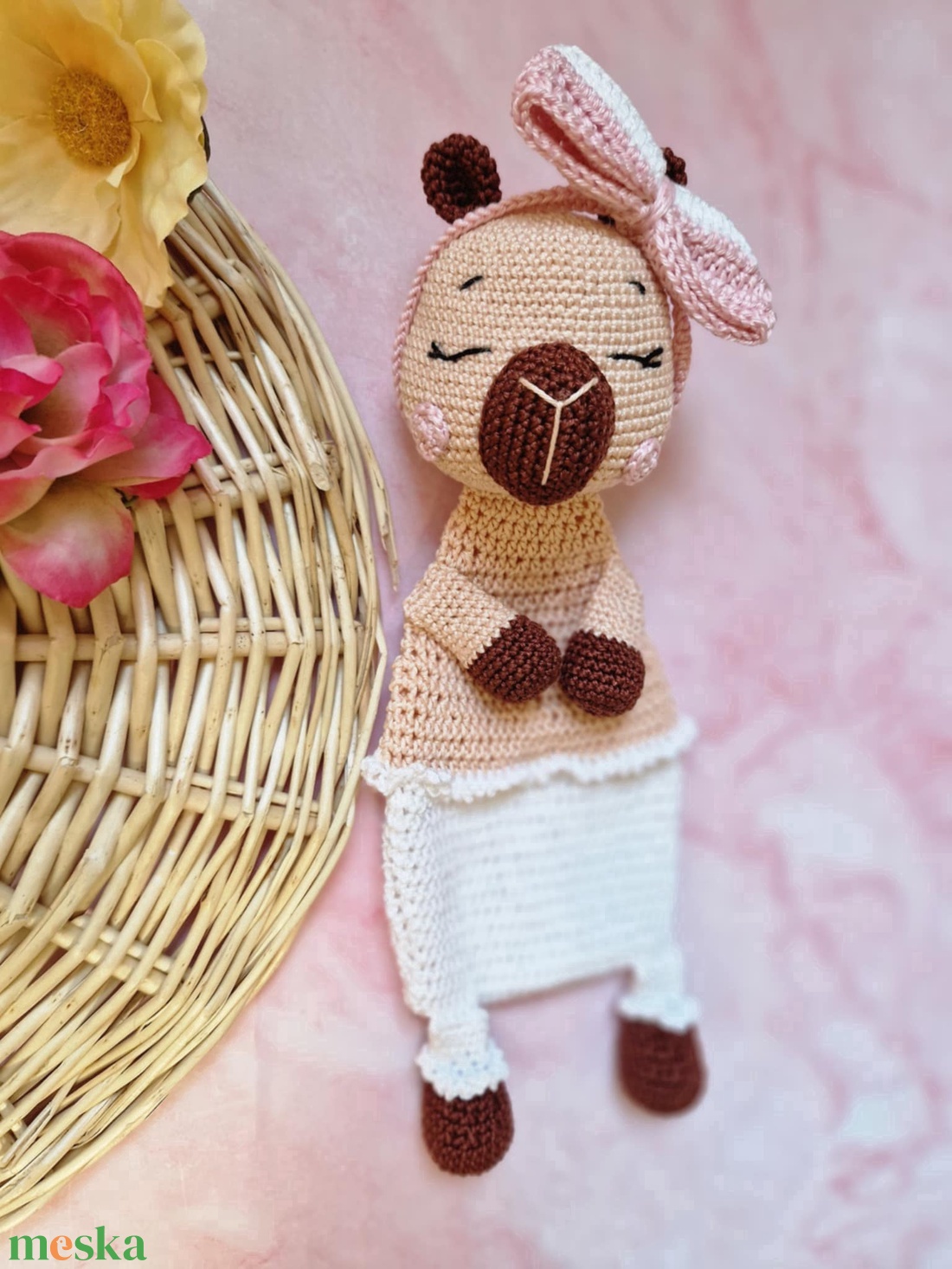 Horgolt baba, horgolás, amigurumi, capibarás szundikendő - játék & sport - babalátogató ajándékcsomag - Meska.hu Horgolt baba, horgolás, amigurumi, capibarás szundikendő - játék & sport - babalátogató ajándékcsomag - Meska.hu