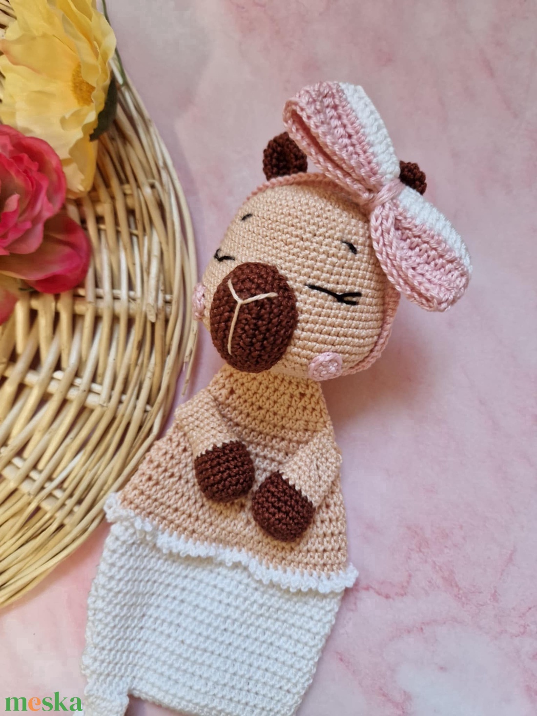Horgolt baba, horgolás, amigurumi, capibarás szundikendő - játék & sport - babalátogató ajándékcsomag - Meska.hu Horgolt baba, horgolás, amigurumi, capibarás szundikendő - játék & sport - babalátogató ajándékcsomag - Meska.hu