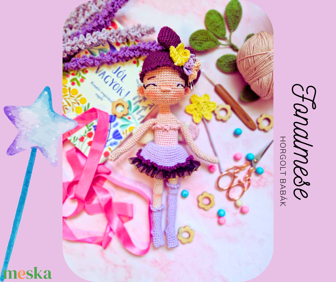 Horgolt baba, horgolás, amigurumi, horgolt tündér - játék & sport - baba & babaház - baba - Meska.hu