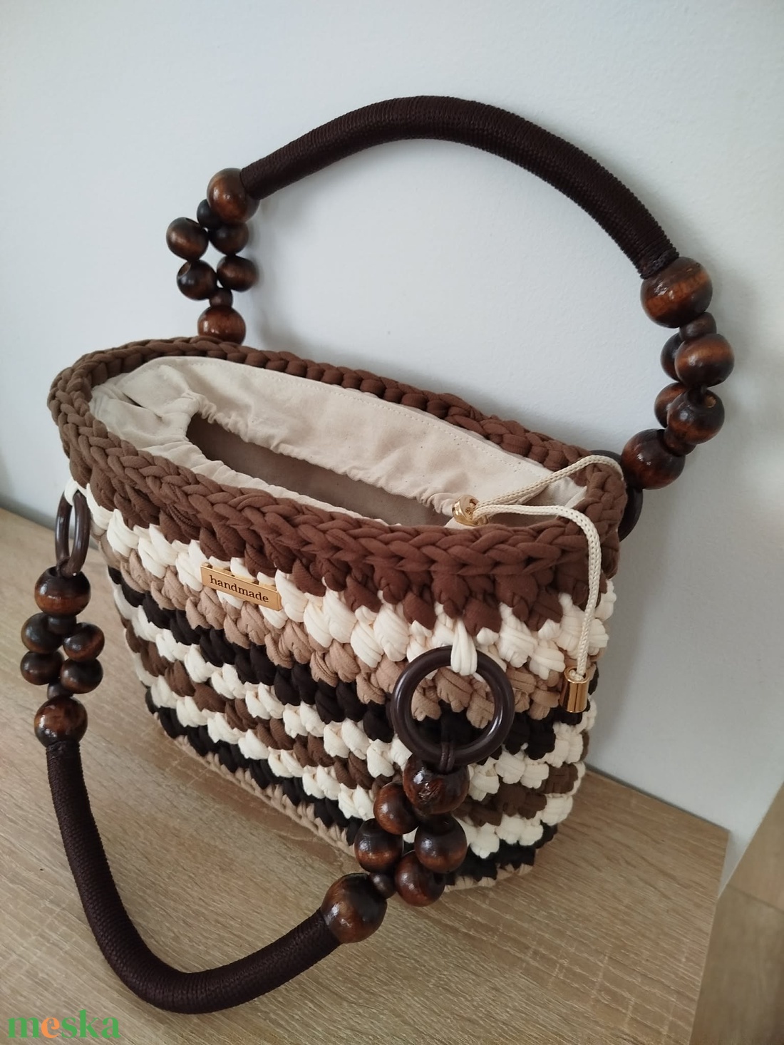 Egyedi horgolt kézi táska - táska & tok - kézitáska & válltáska - kézitáska - Meska.hu