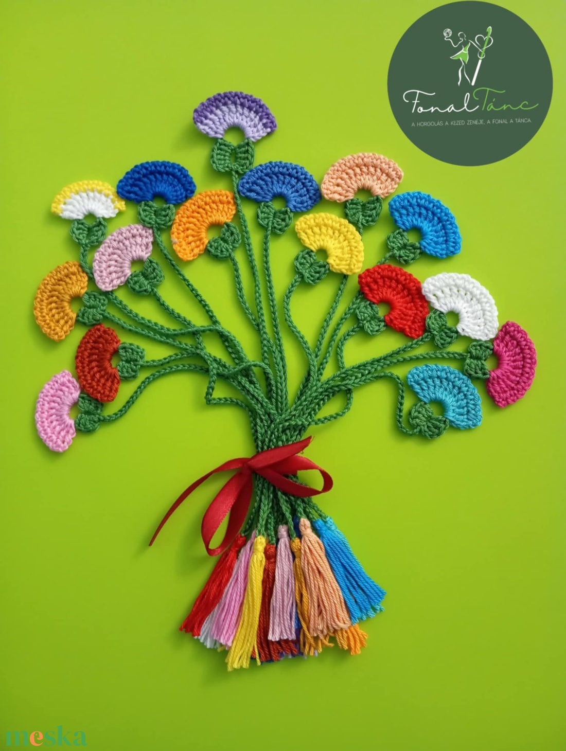 horgolt könyvjelző - könyv & zene - könyvjelző - Meska.hu