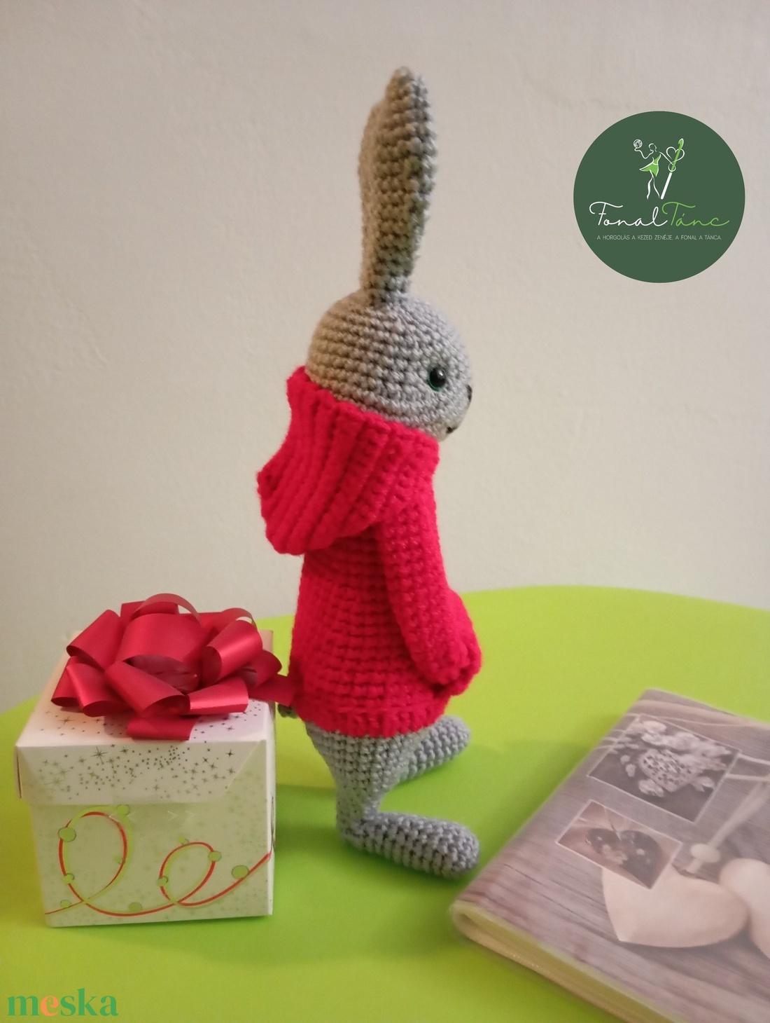 vagány nyuszi kapucnis pulcsiban - játék & sport - plüssállat & játékfigura - nyuszi - Meska.hu