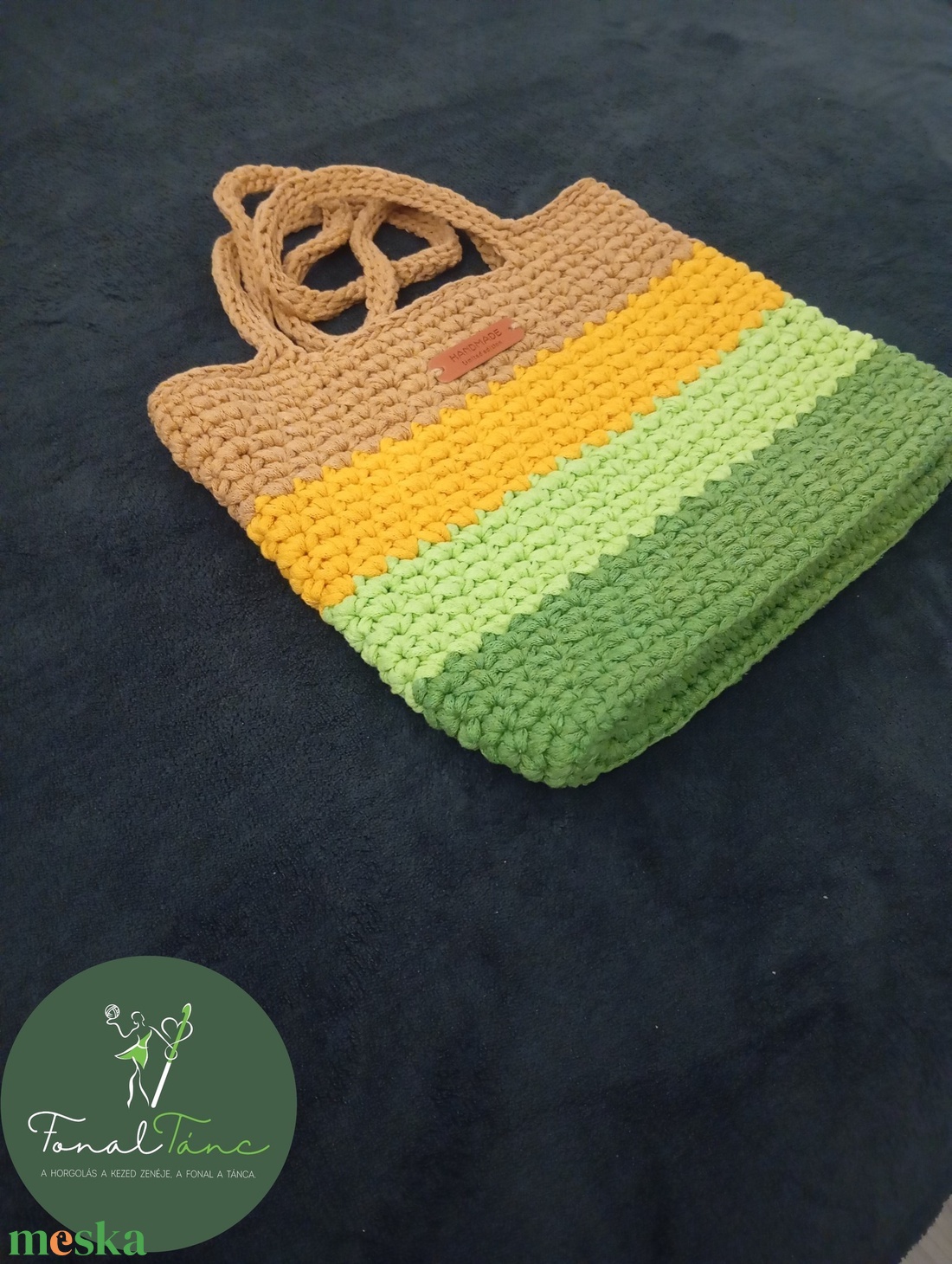 Szines horgolt táska - táska & tok - kézitáska & válltáska - válltáska - Meska.hu