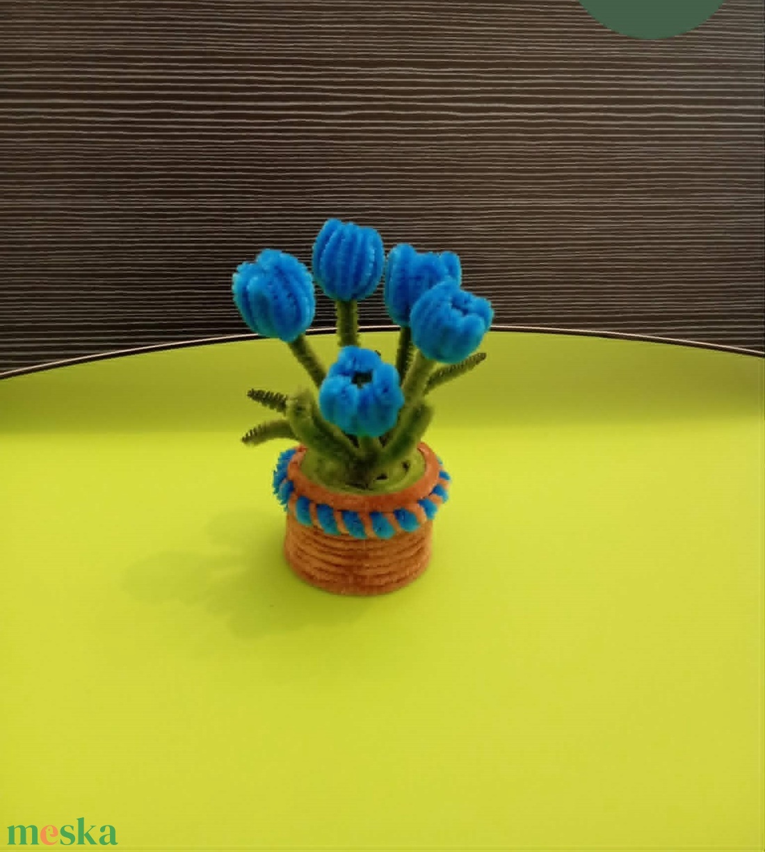 mini tulipán virág kaspóban - otthon & életmód - virágdekoráció - virágdíszek - asztali virágdísz - Meska.hu