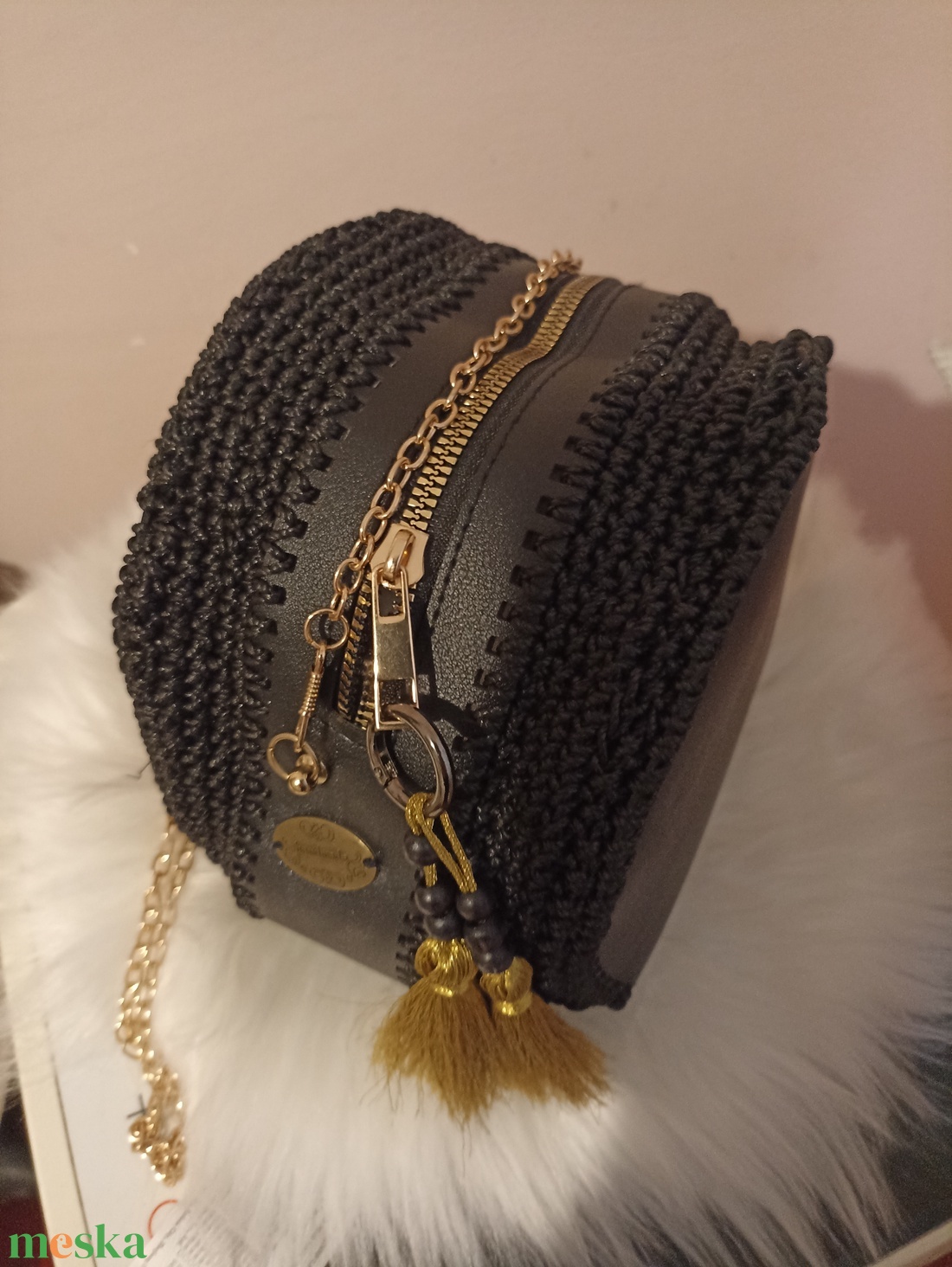 Makaron táska � modern, elegáns, kézzel készült különlegesség - táska & tok - kézitáska & válltáska - alkalmi táska - Meska.hu