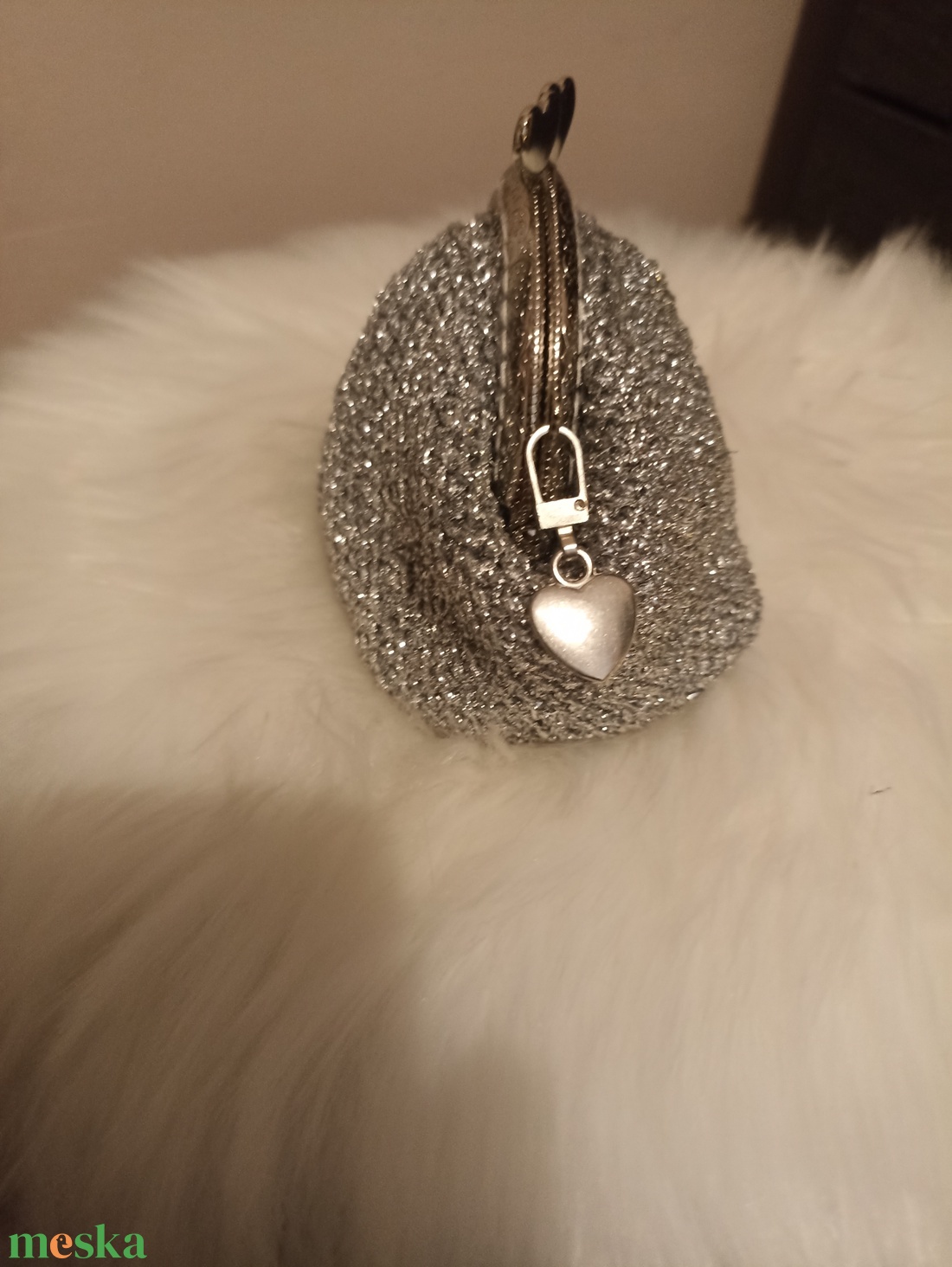 Csillogó ezüst pénztárca � elegáns, praktikus, kézzel készült kiegészítő - táska & tok - pénztárca & más tok - aprópénztartó - Meska.hu