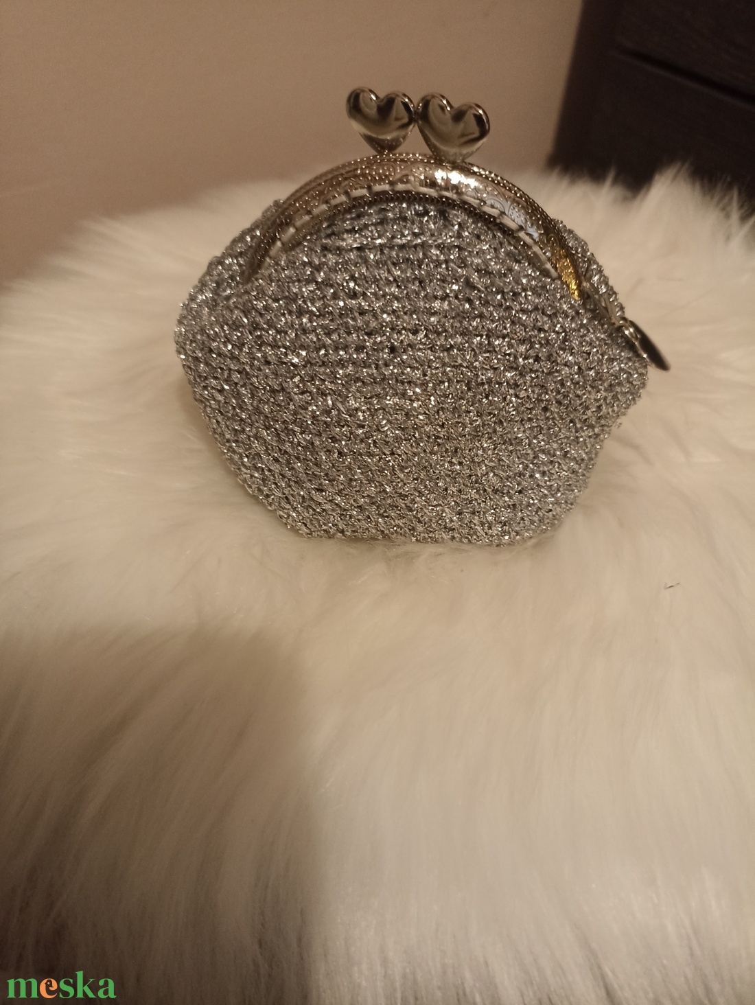 Csillogó ezüst pénztárca � elegáns, praktikus, kézzel készült kiegészítő - táska & tok - pénztárca & más tok - aprópénztartó - Meska.hu