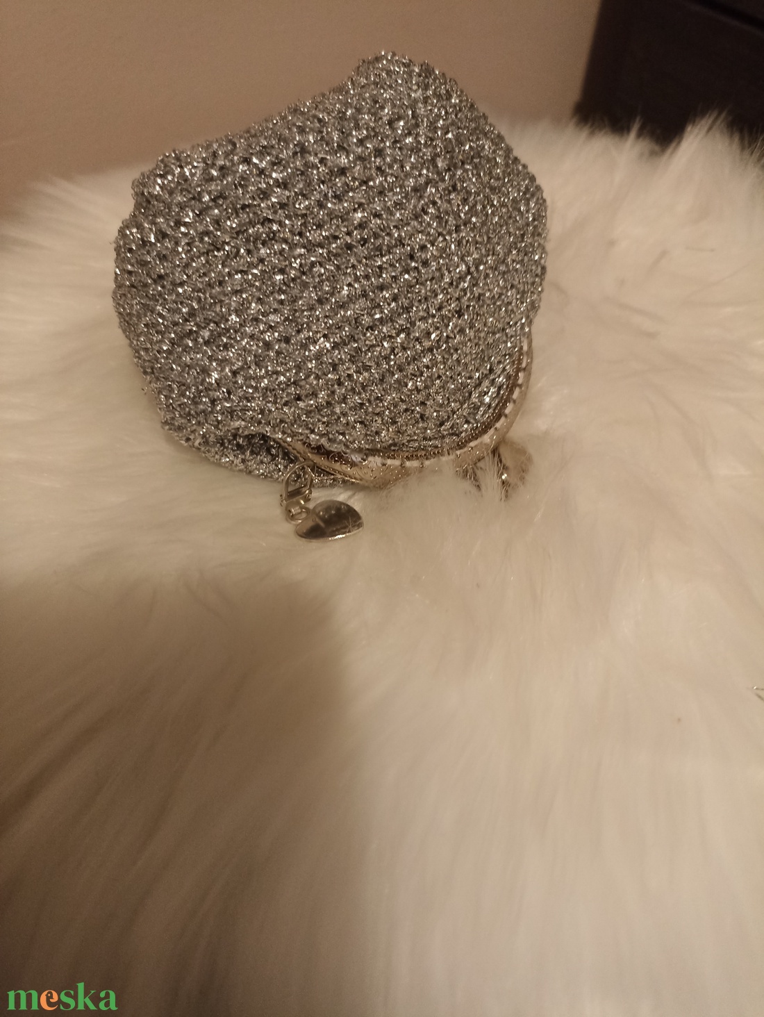 Csillogó ezüst pénztárca � elegáns, praktikus, kézzel készült kiegészítő - táska & tok - pénztárca & más tok - aprópénztartó - Meska.hu