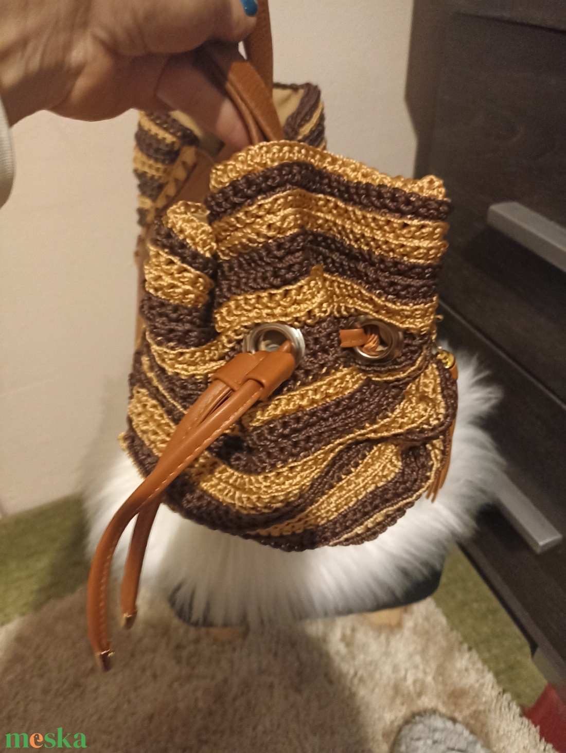 Bronzfonat -eleg�ns, összehúzható táska  - táska & tok - kézitáska & válltáska - kézitáska - Meska.hu