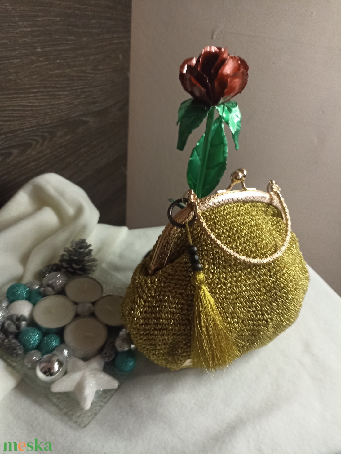 Aranyló Est �Arany ClutchÜnnepi, színházas, esküvős hangulat.10%kedvezmeny - táska & tok - kézitáska & válltáska - alkalmi táska - Meska.hu