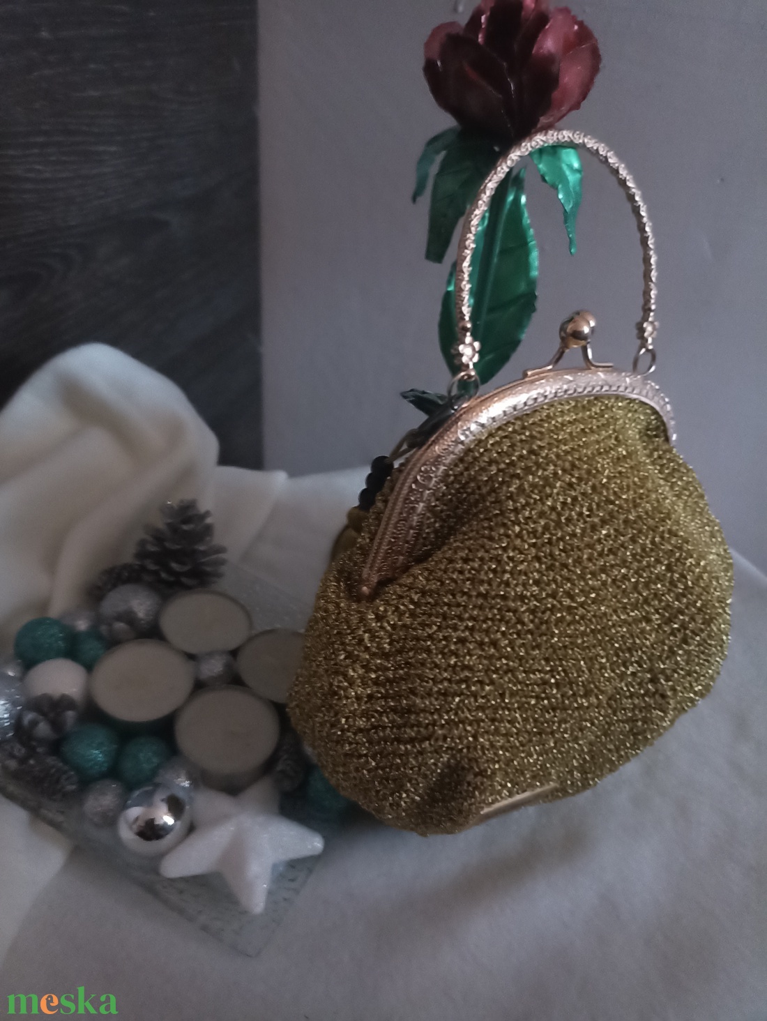 Aranyló Est �Arany ClutchÜnnepi, színházas, esküvős hangulat.10%kedvezmeny - táska & tok - kézitáska & válltáska - alkalmi táska - Meska.hu