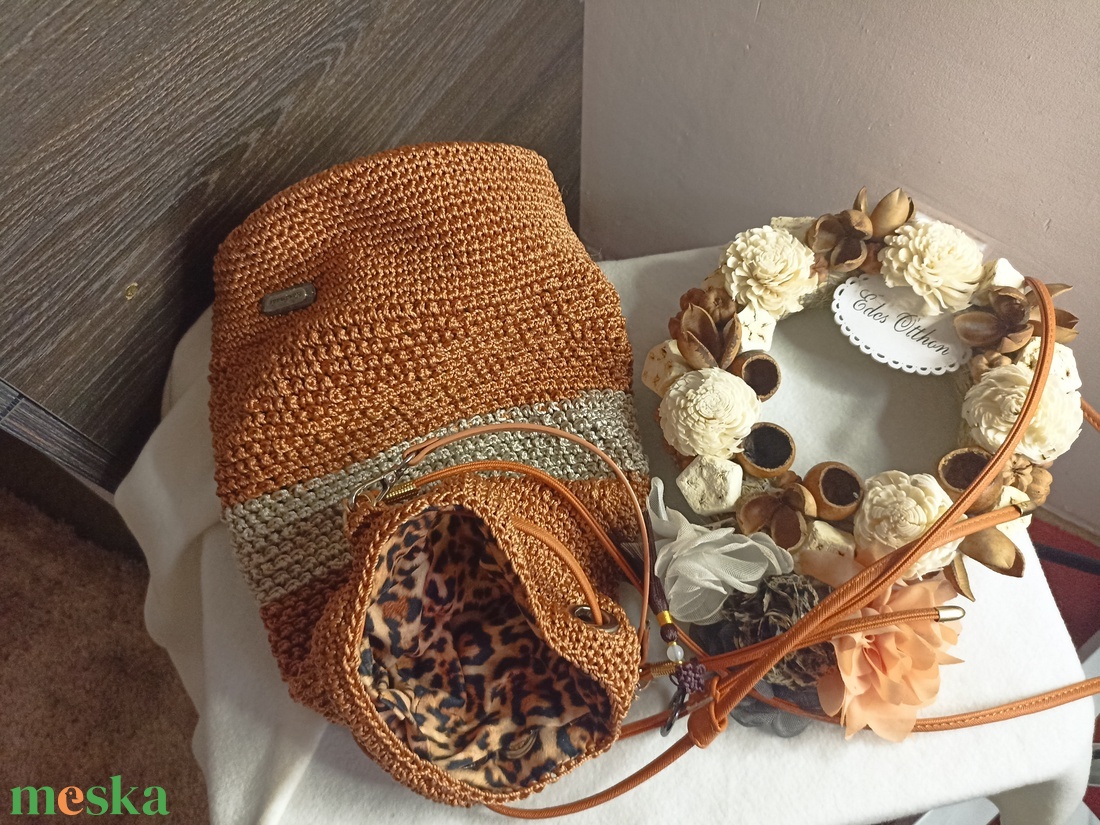 Borostyánfonat � Horgolt női táska mindennapokra - táska & tok - kézitáska & válltáska - alkalmi táska - Meska.hu