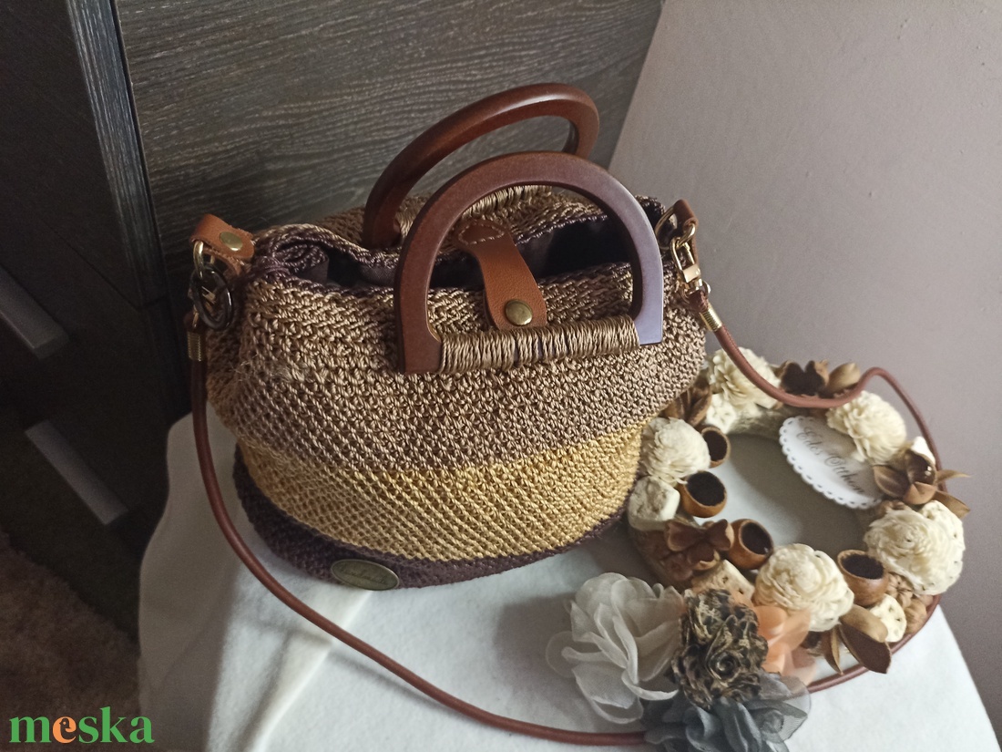 Napmeleg Fonat � Kézzel készült horgolt táska - táska & tok - kézitáska & válltáska - alkalmi táska - Meska.hu