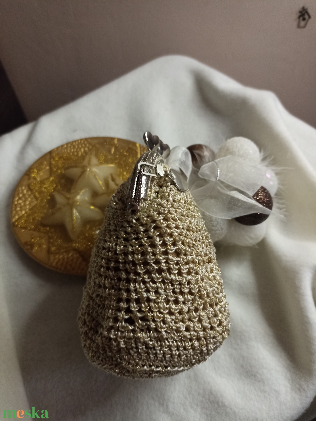 Arany Harmat � Kézzel horgolt elegáns pénztárca - táska & tok - pénztárca & más tok - aprópénztartó - Meska.hu