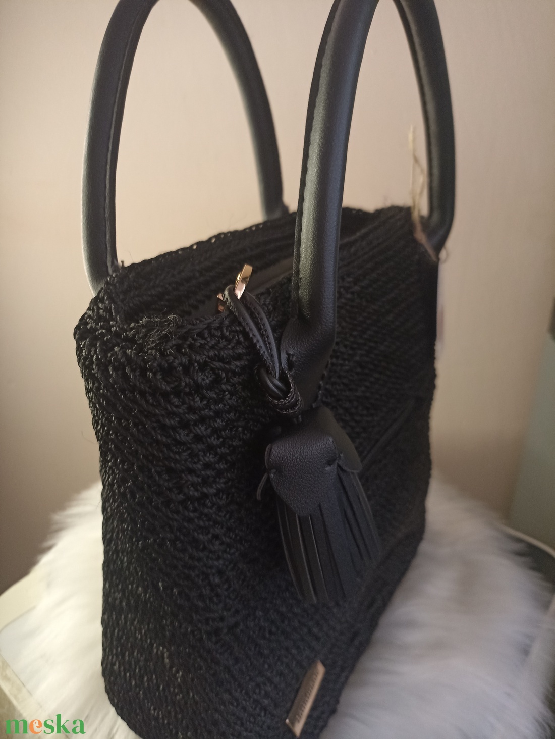 �benj�rat -táskarendező betéttel készült kézzel horgolt táska - táska & tok - kézitáska & válltáska - alkalmi táska - Meska.hu