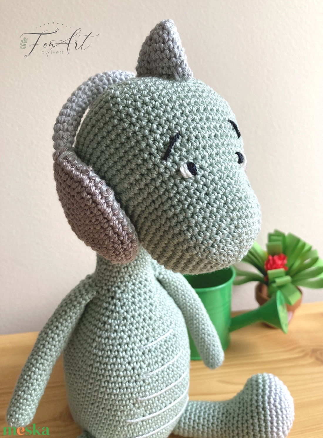 Horgolt amigurumi Dinó  - játék & sport - 3 éves kor alattiaknak - alvóka & rongyi - Meska.hu