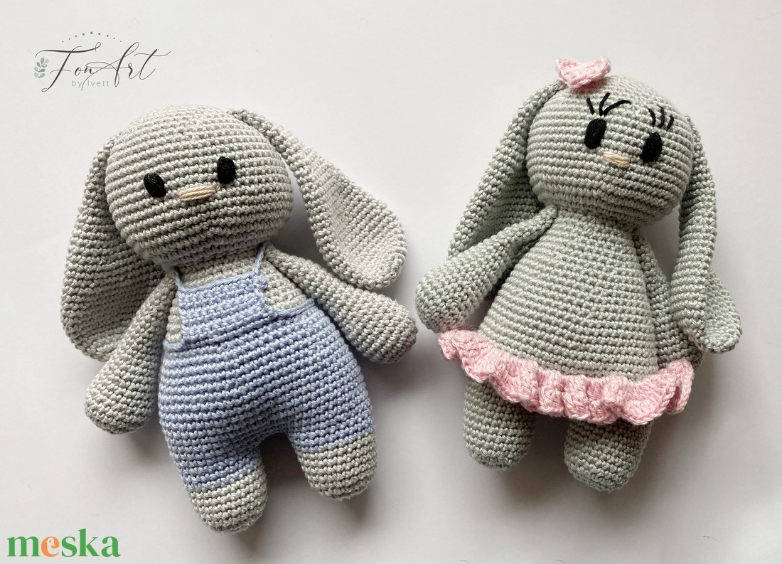 Amigurumi nyuszi - játék & sport - plüssállat & játékfigura - nyuszi - Meska.hu