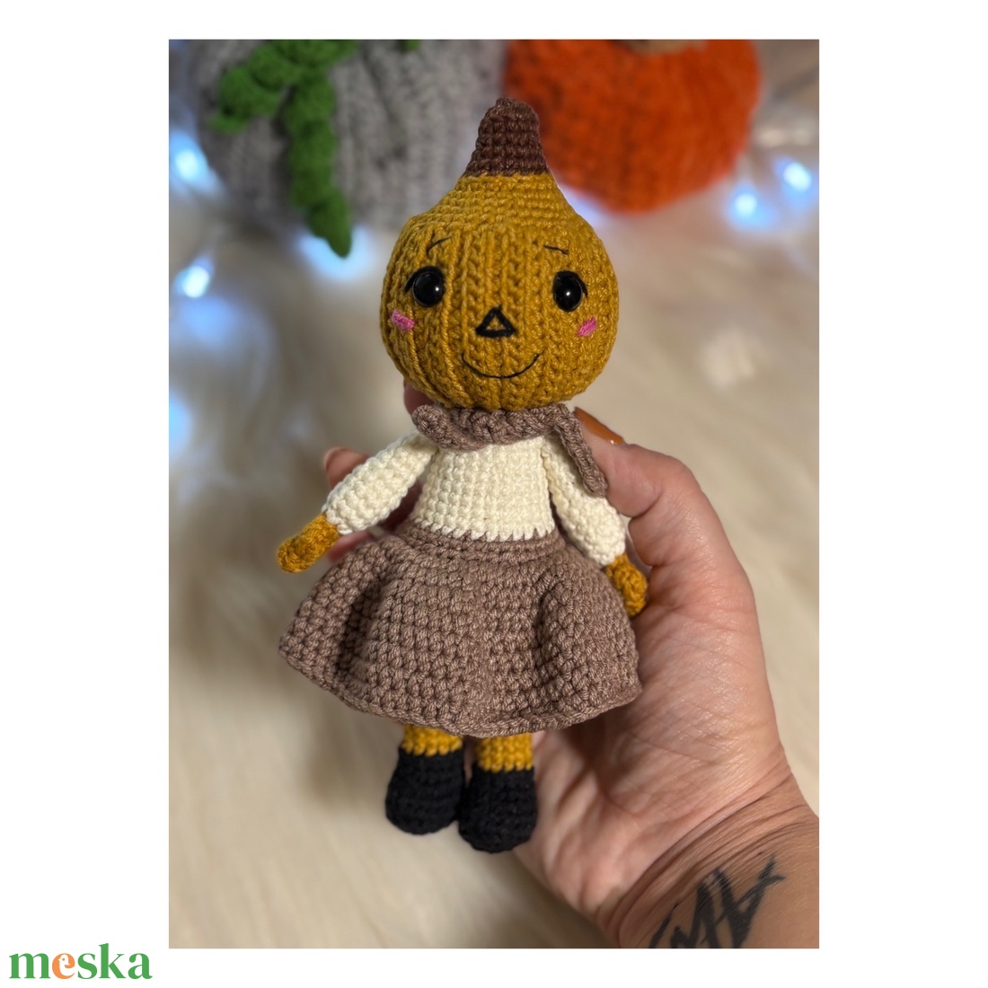 Fahéj, a tök lány � Horgolásminta (PDF) / Amigurumi minta - diy (csináld magad) - szabásminta, útmutató - horgolási minta - Meska.hu