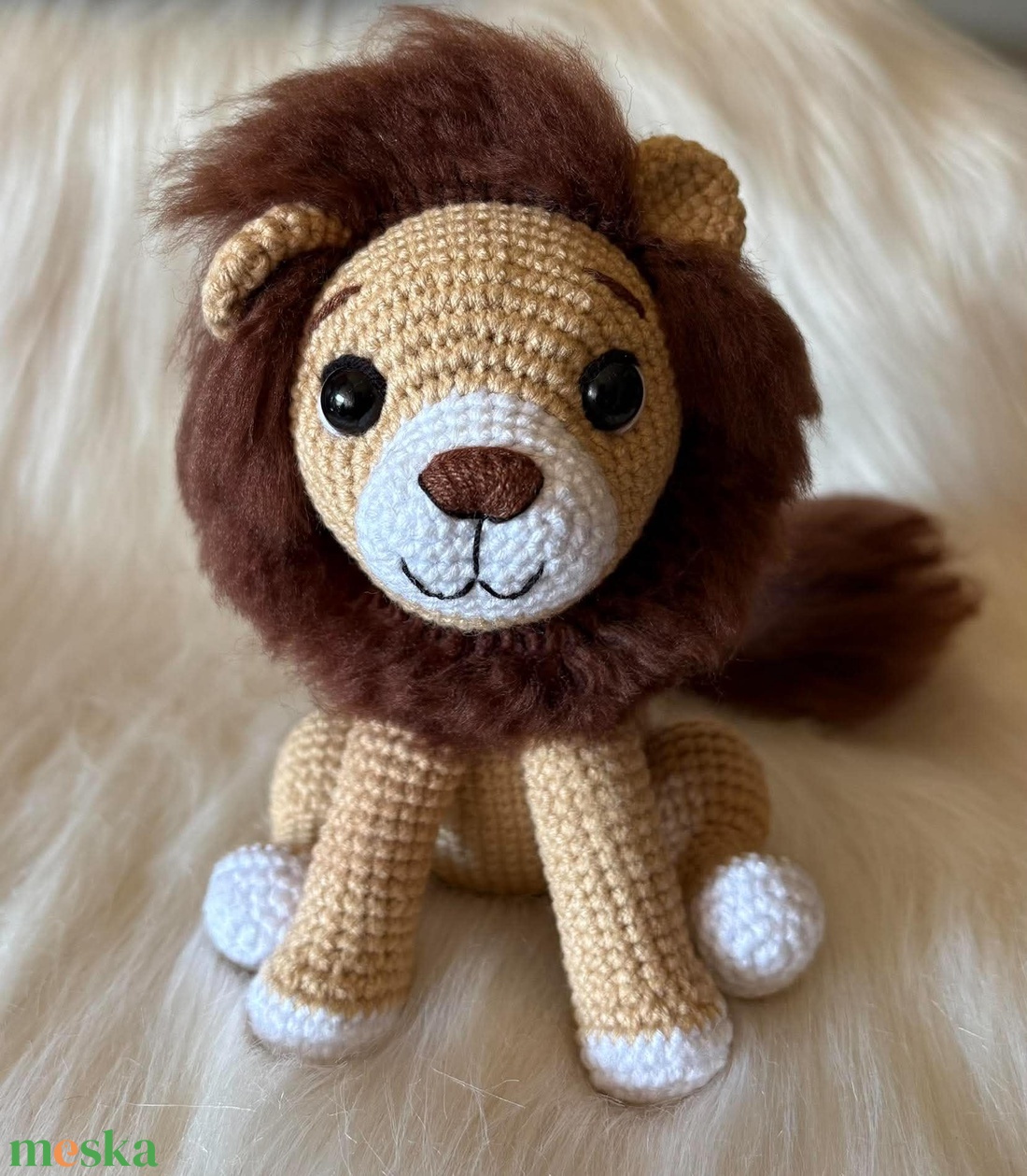 Roni az oroszlán- amigurumi horgolásminta - diy (csináld magad) - szabásminta, útmutató - horgolási minta - Meska.hu