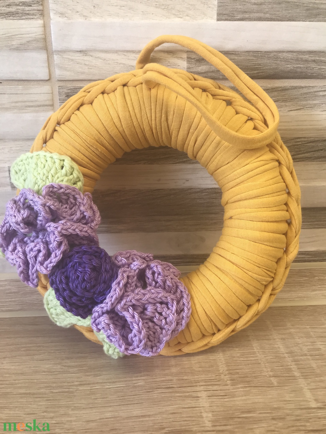 Virágos ajtó dísz - otthon & életmód - dekoráció - ajtó- és ablak dekoráció - ajtódísz & kopogtató - Meska.hu