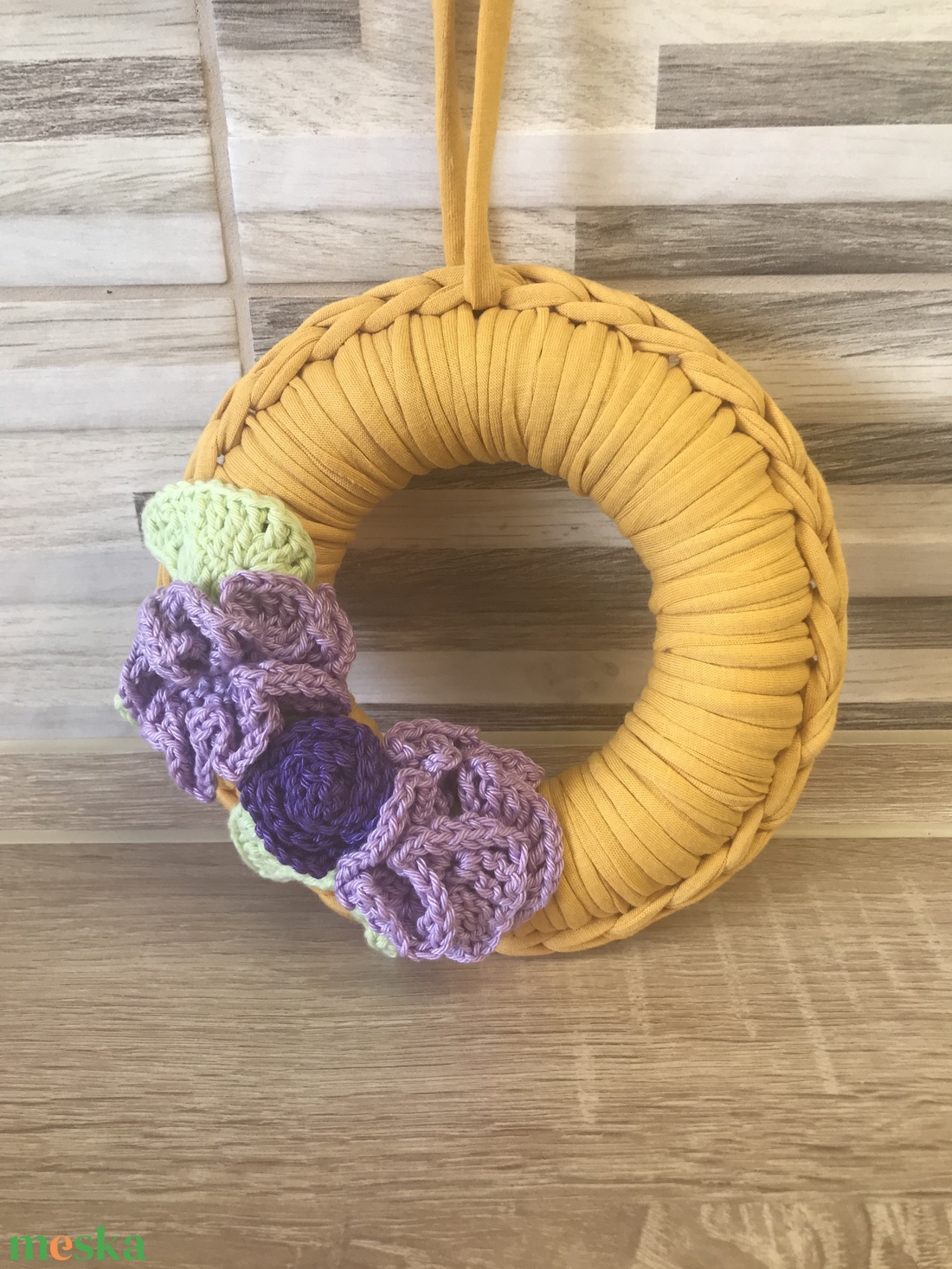 Virágos ajtó dísz - otthon & életmód - dekoráció - ajtó- és ablak dekoráció - ajtódísz & kopogtató - Meska.hu