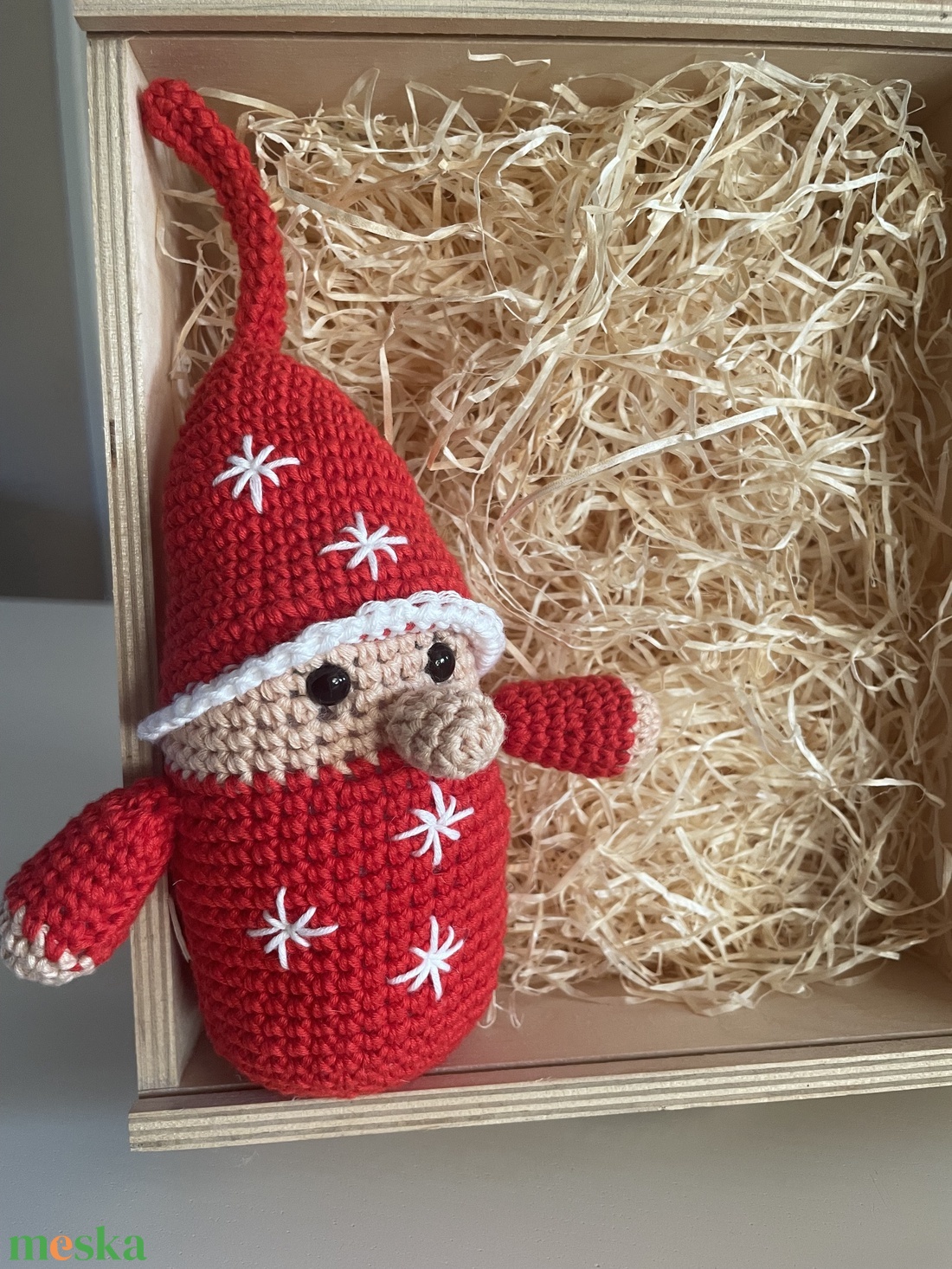 Horgolt Karácsonyi manó - karácsony - karácsonyi lakásdekoráció - karácsonyi manók, figurák - Meska.hu