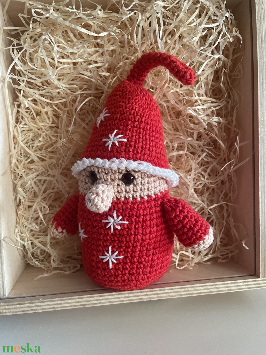 Horgolt Karácsonyi manó - karácsony - karácsonyi lakásdekoráció - karácsonyi manók, figurák - Meska.hu