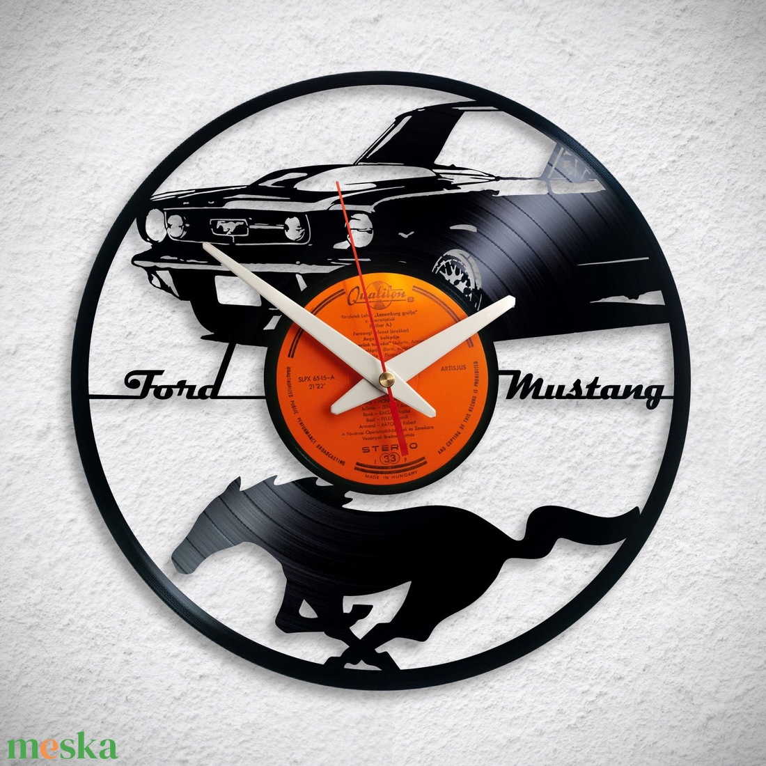 Ford Mustang - Bakelit falióra - otthon & életmód - dekoráció - fali és függő dekoráció - falióra & óra - Meska.hu