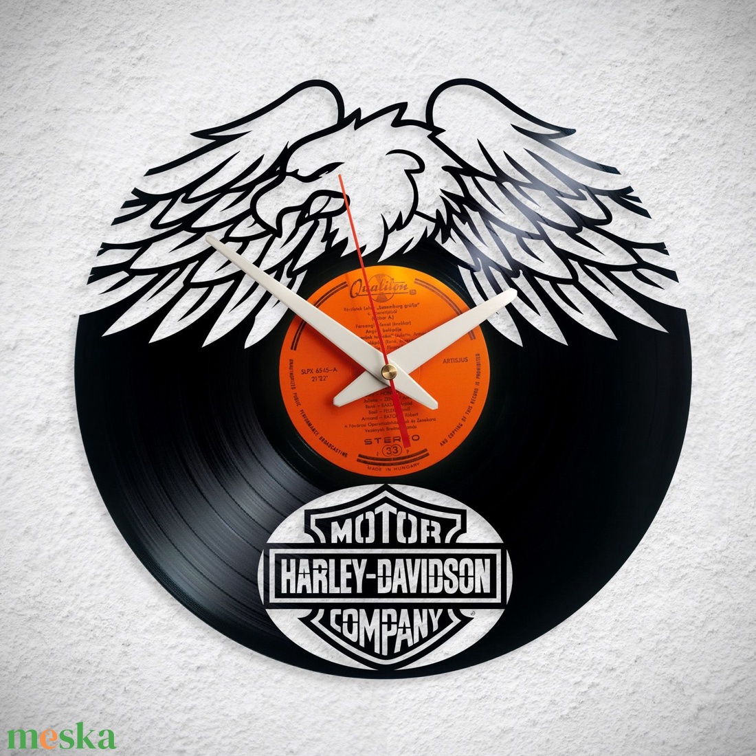 Harley Davidson Sas - Bakelit falióra - otthon & lakás - dekoráció - fali és függő dekoráció - falióra & óra - Meska.hu