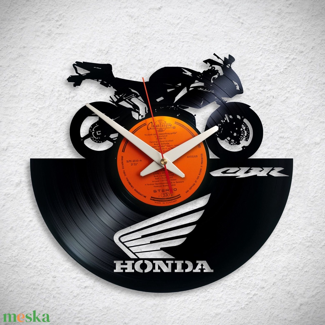 Honda CBR motor - Bakelit falióra - otthon & lakás - dekoráció - fali és függő dekoráció - falióra & óra - Meska.hu