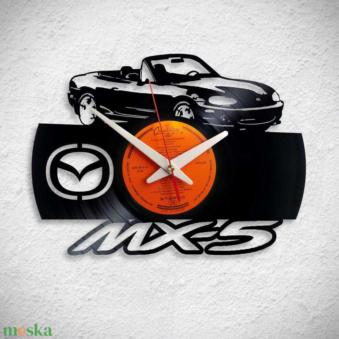 Mazda MX-5 - Bakelit falióra - otthon & lakás - dekoráció - fali és függő dekoráció - falióra & óra - Meska.hu
