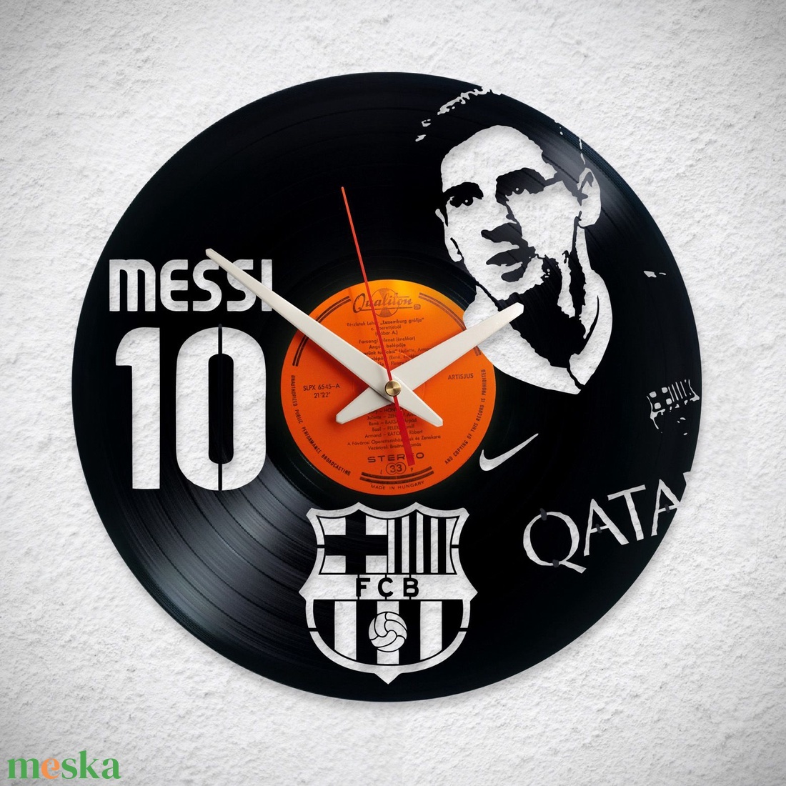 Messi FC Barcelona - Bakelit falióra - otthon & életmód - dekoráció - fali és függő dekoráció - falióra & óra - Meska.hu Messi FC Barcelona - Bakelit falióra - otthon & életmód - dekoráció - fali és függő dekoráció - falióra & óra - Meska.hu