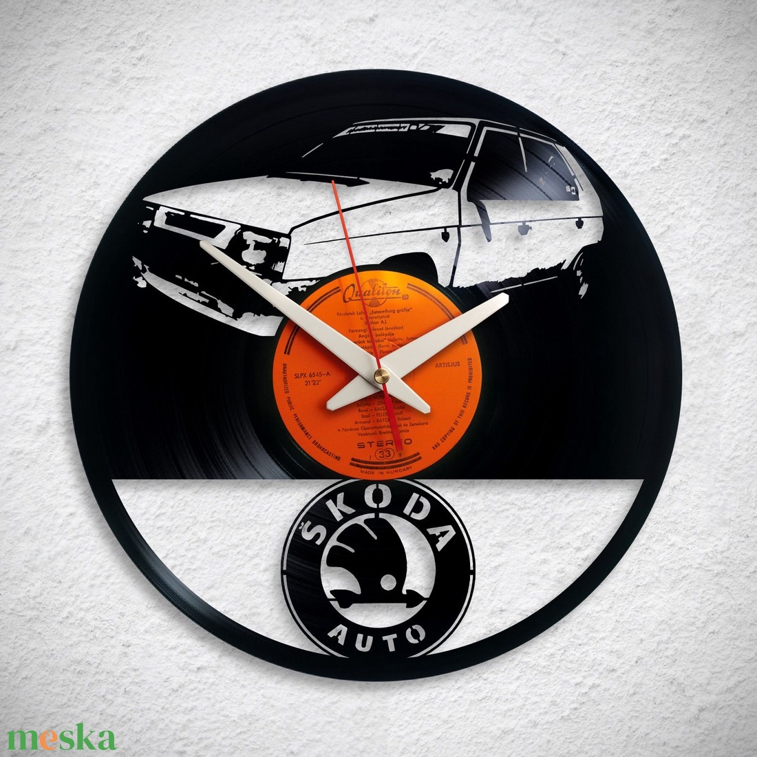 Skoda Favorit - Bakelit falióra - otthon & életmód - dekoráció - fali és függő dekoráció - falióra & óra - Meska.hu