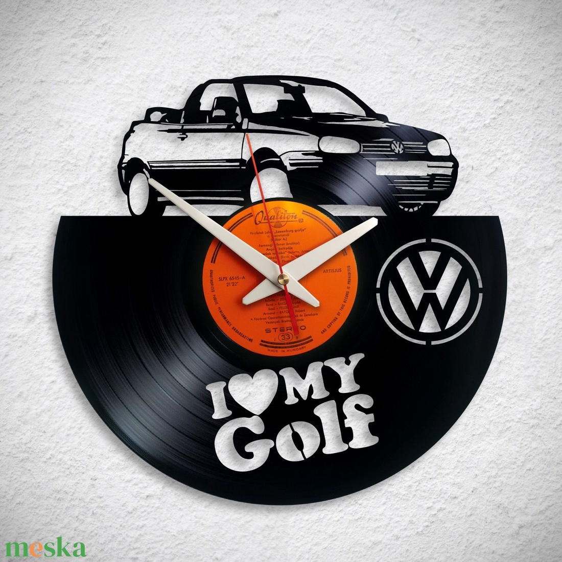 VW Golf Cabrio - különböző - Bakelit falióra - otthon & életmód - dekoráció - fali és függő dekoráció - falióra & óra - Meska.hu VW Golf Cabrio - különböző - Bakelit falióra - otthon & életmód - dekoráció - fali és függő dekoráció - falióra & óra - Meska.hu
