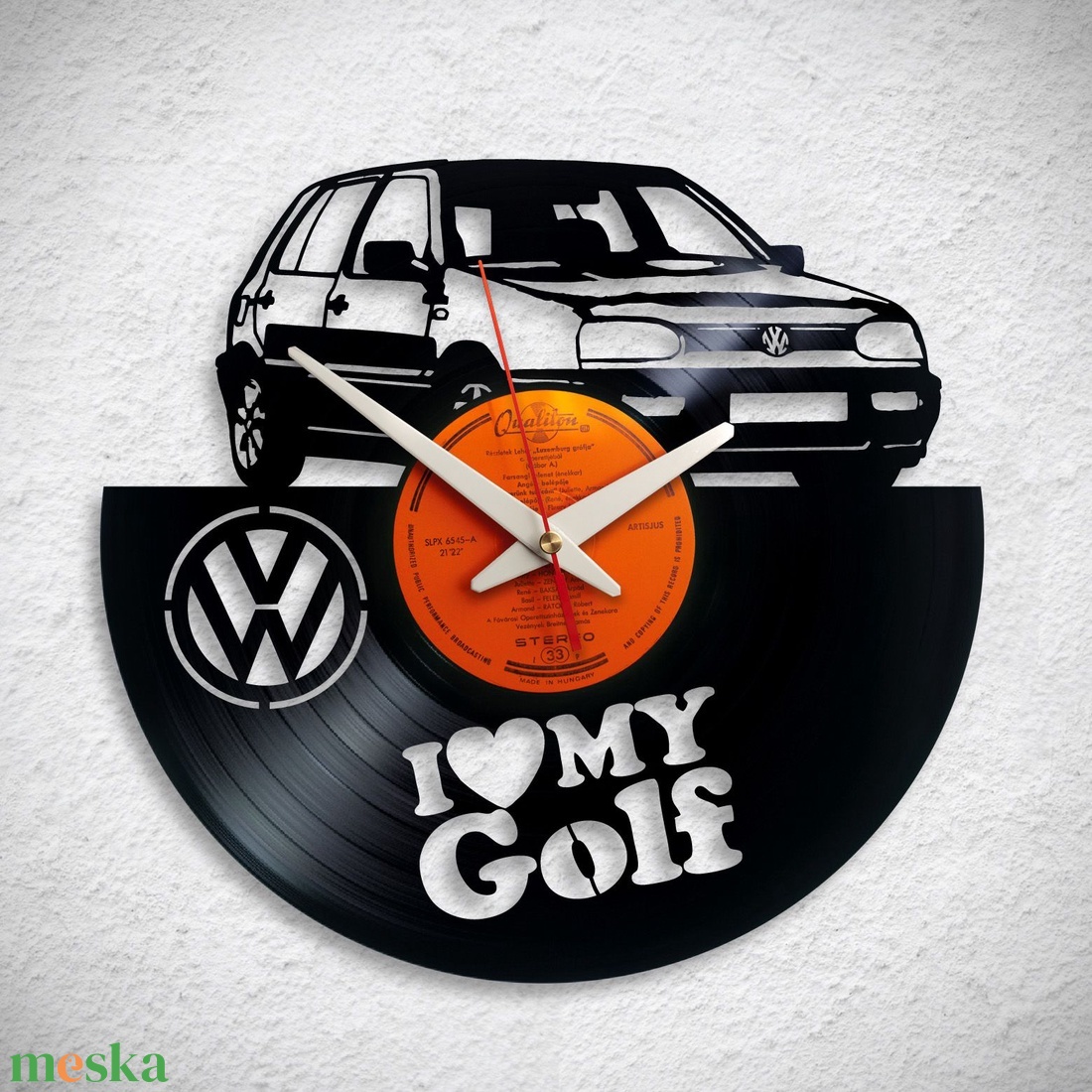 VW Golf - többféle - Bakelit falióra - otthon & lakás - dekoráció - fali és függő dekoráció - falióra & óra - Meska.hu