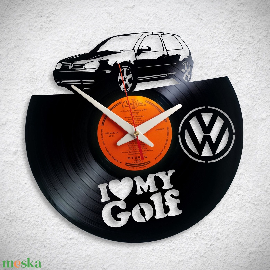 VW Golf - többféle - Bakelit falióra - otthon & lakás - dekoráció - fali és függő dekoráció - falióra & óra - Meska.hu