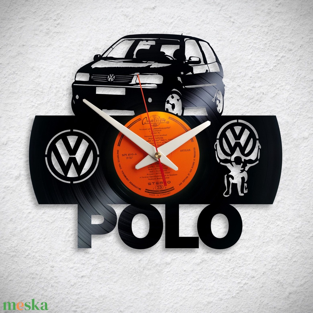 VW Polo - Bakelit falióra - otthon & lakás - dekoráció - fali és függő dekoráció - falióra & óra - Meska.hu