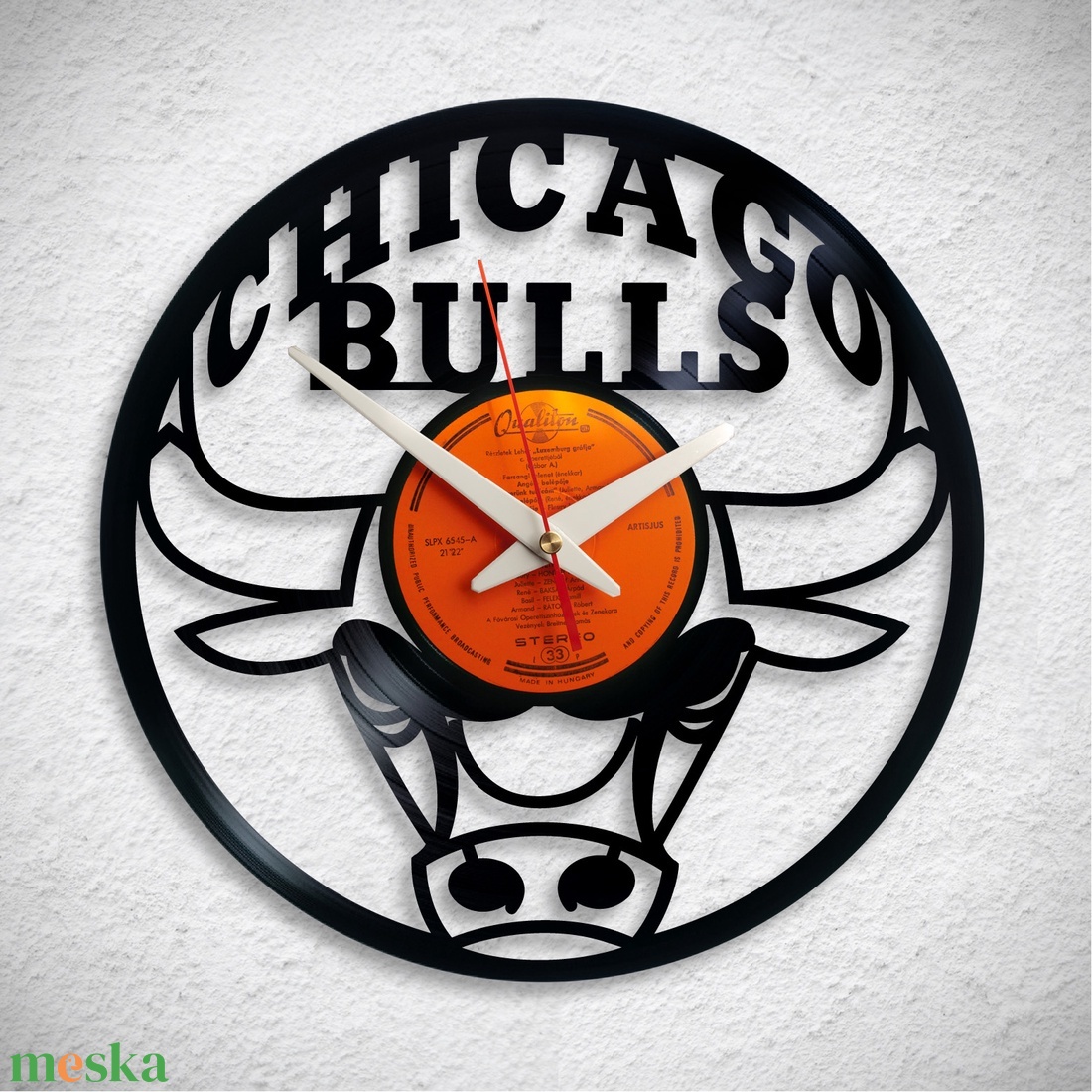 Chicago Bulls  - Bakelit falióra - otthon & lakás - dekoráció - fali és függő dekoráció - falióra & óra - Meska.hu