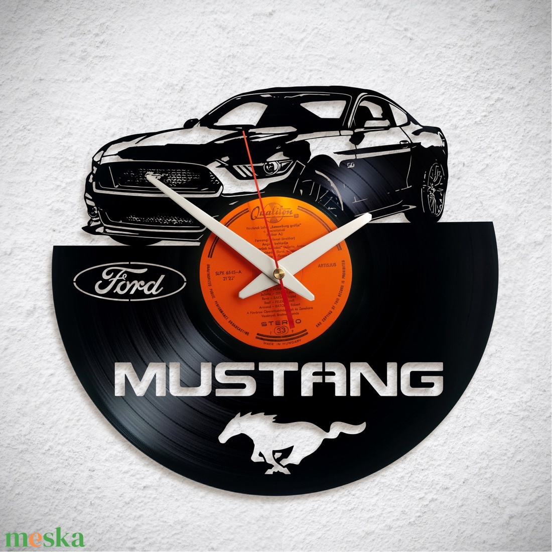 Ford Mustang 2015 - Bakelit falióra - otthon & életmód - dekoráció - fali és függő dekoráció - falióra & óra - Meska.hu