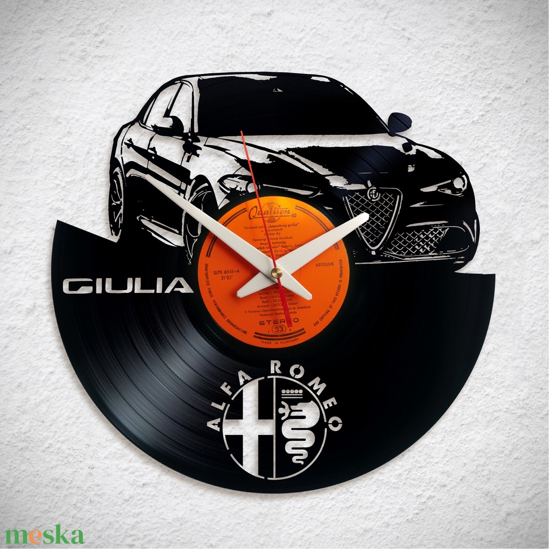 Alfa Romea Giulia - Bakelit falióra - otthon & életmód - dekoráció - fali és függő dekoráció - falióra & óra - Meska.hu Alfa Romea Giulia - Bakelit falióra - otthon & életmód - dekoráció - fali és függő dekoráció - falióra & óra - Meska.hu