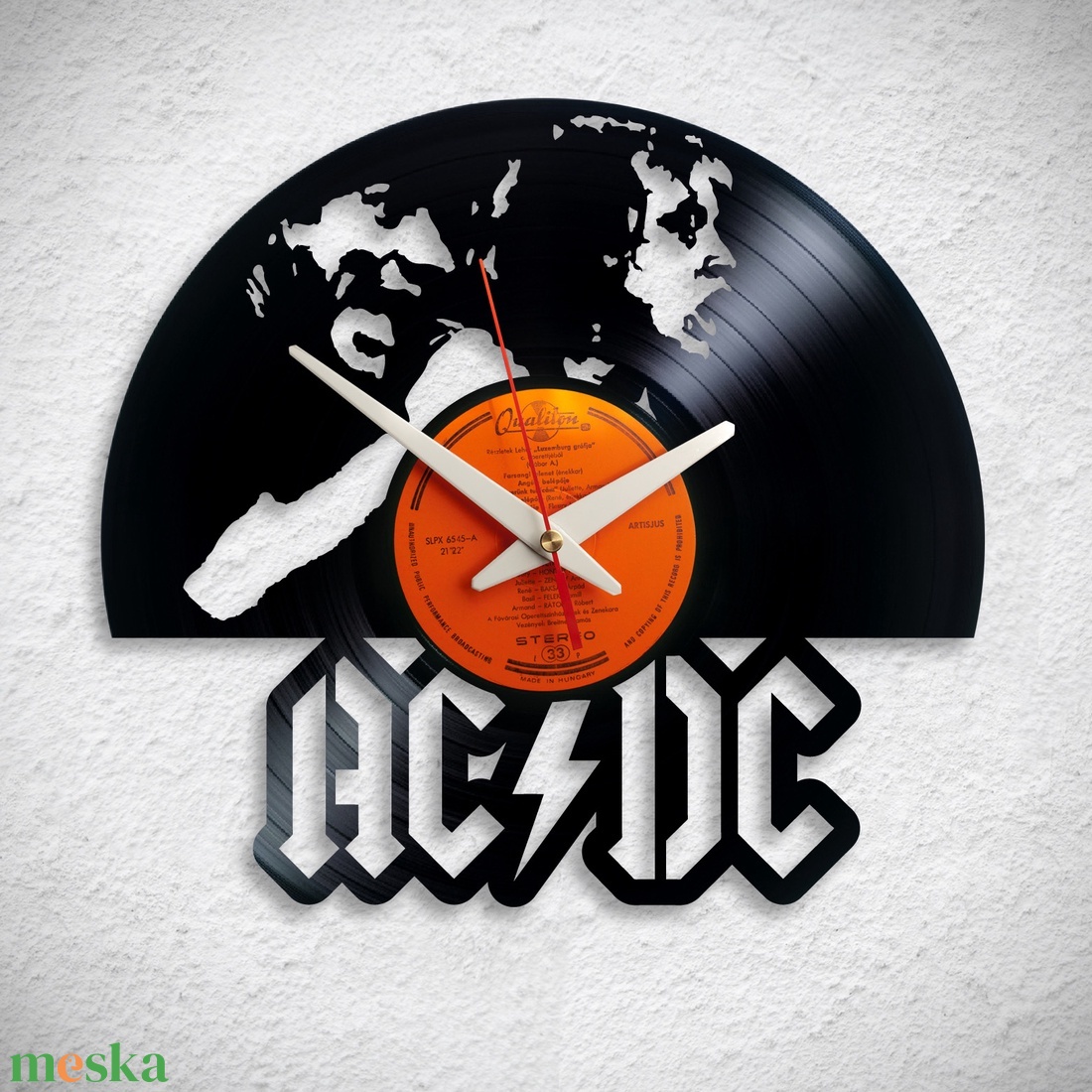 AC/DC - Bakelit falióra - otthon & életmód - dekoráció - fali és függő dekoráció - falióra & óra - Meska.hu AC/DC - Bakelit falióra - otthon & életmód - dekoráció - fali és függő dekoráció - falióra & óra - Meska.hu