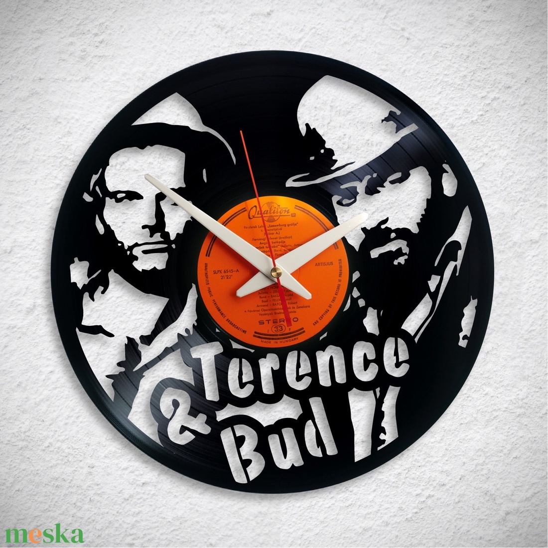 Bud Spencer és Terence Hill - Bakelit falióra - otthon & életmód - dekoráció - fali és függő dekoráció - falióra & óra - Meska.hu