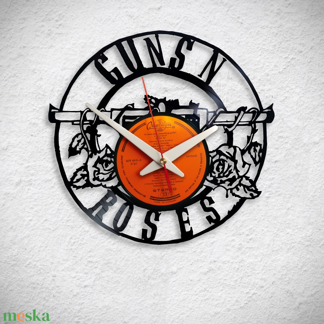Guns And Roses - Bakelit falióra - otthon & életmód - dekoráció - fali és függő dekoráció - falióra & óra - Meska.hu Guns And Roses - Bakelit falióra - otthon & életmód - dekoráció - fali és függő dekoráció - falióra & óra - Meska.hu