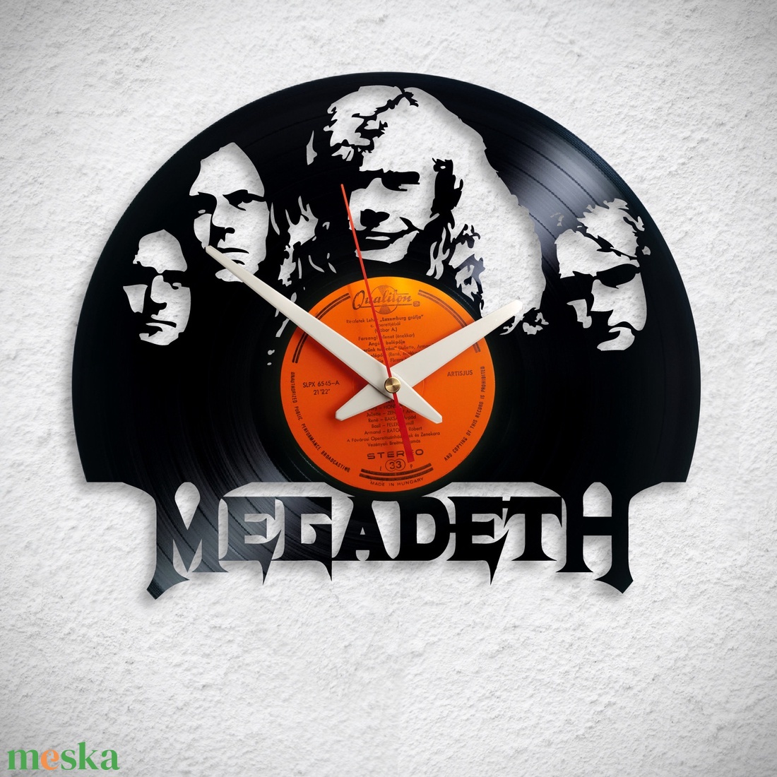 Megadeth - Bakelit falióra - otthon & életmód - dekoráció - fali és függő dekoráció - falióra & óra - Meska.hu Megadeth - Bakelit falióra - otthon & életmód - dekoráció - fali és függő dekoráció - falióra & óra - Meska.hu