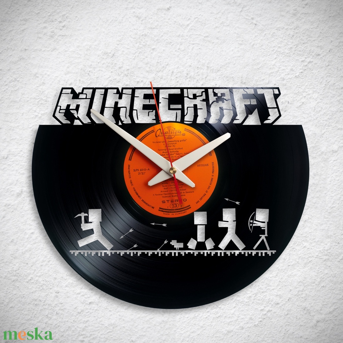 Minecraft - Bakelit falióra - otthon & életmód - dekoráció - fali és függő dekoráció - falióra & óra - Meska.hu