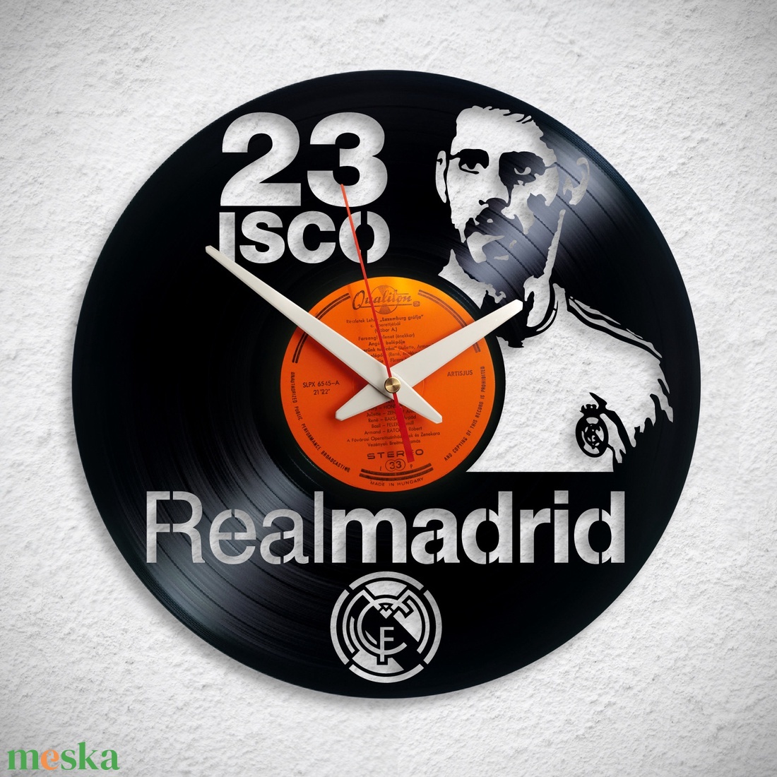 Real Madrid - Isco - Bakelit falióra - otthon & életmód - dekoráció - fali és függő dekoráció - falióra & óra - Meska.hu Real Madrid - Isco - Bakelit falióra - otthon & életmód - dekoráció - fali és függő dekoráció - falióra & óra - Meska.hu