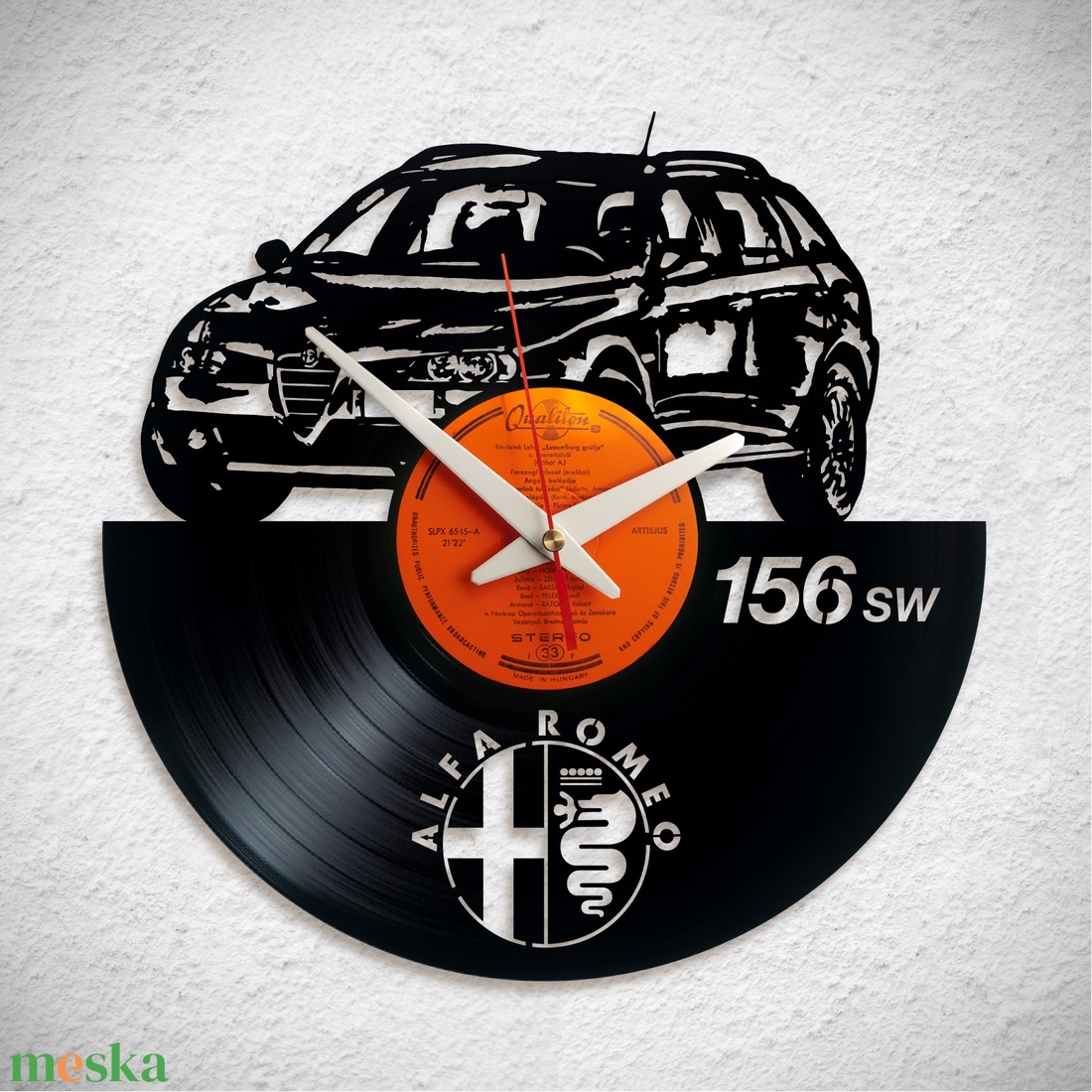 Alfa Romeo 156 SW - Bakelit falióra - otthon & életmód - dekoráció - fali és függő dekoráció - falióra & óra - Meska.hu