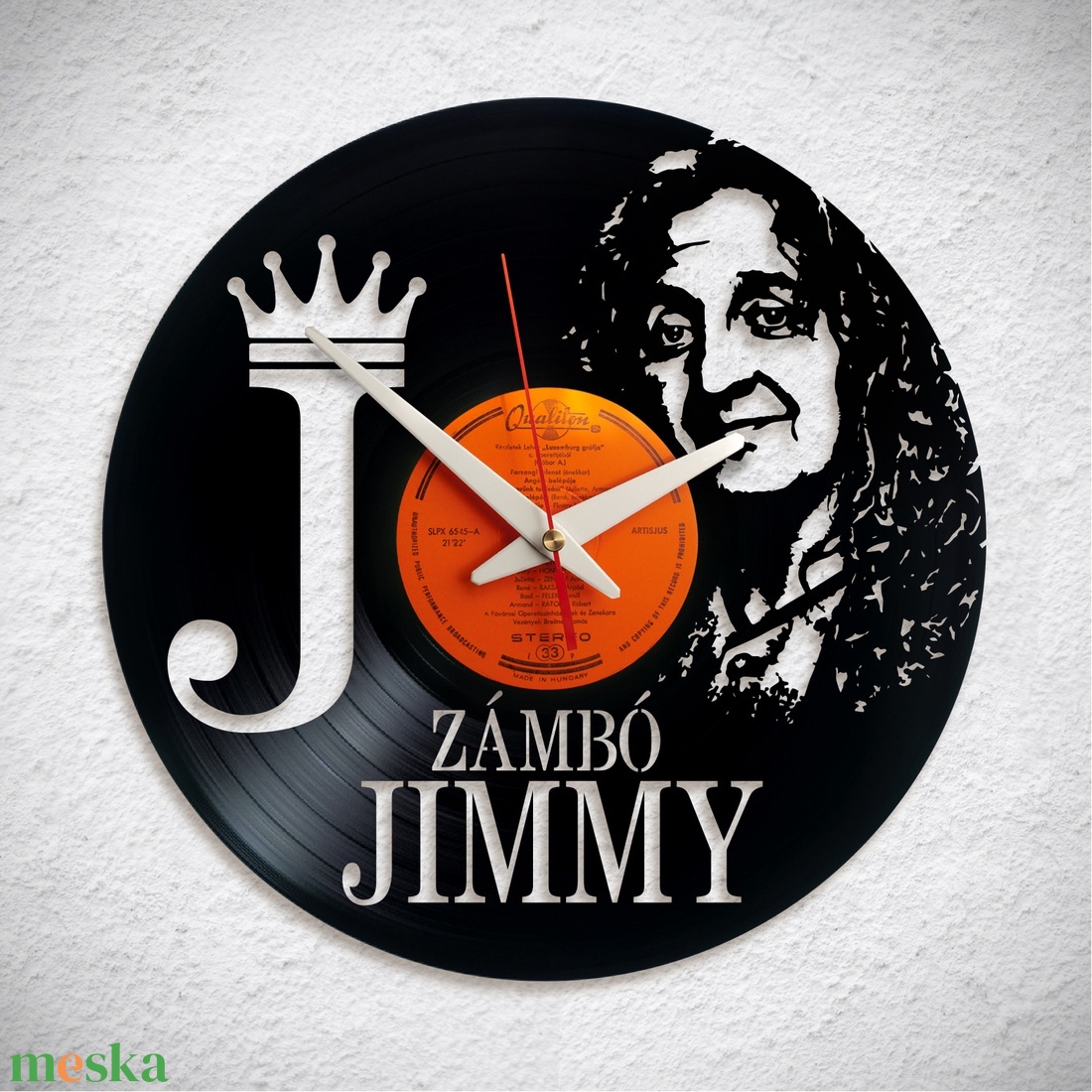 Zámbó Jimmy - Bakelit falióra - otthon & életmód - dekoráció - fali és függő dekoráció - falióra & óra - Meska.hu