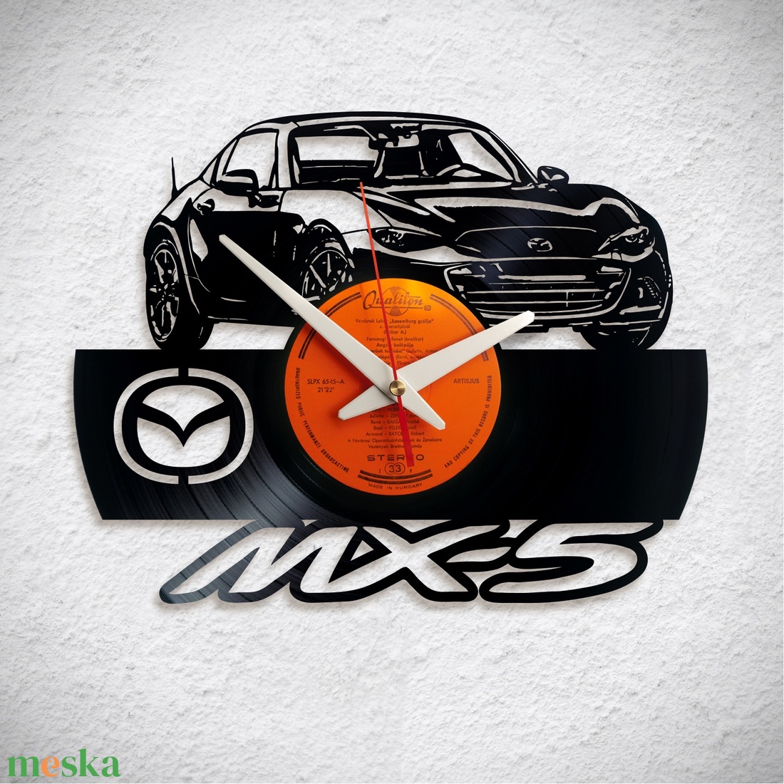 Mazda MX5 ND - Bakelit falióra - otthon & lakás - dekoráció - fali és függő dekoráció - falióra & óra - Meska.hu